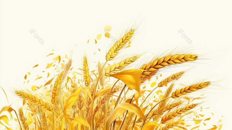 芒种插画成熟麦穗背景,插画/手绘图,插画/手绘图库,插画/手绘图下载,插画/手绘